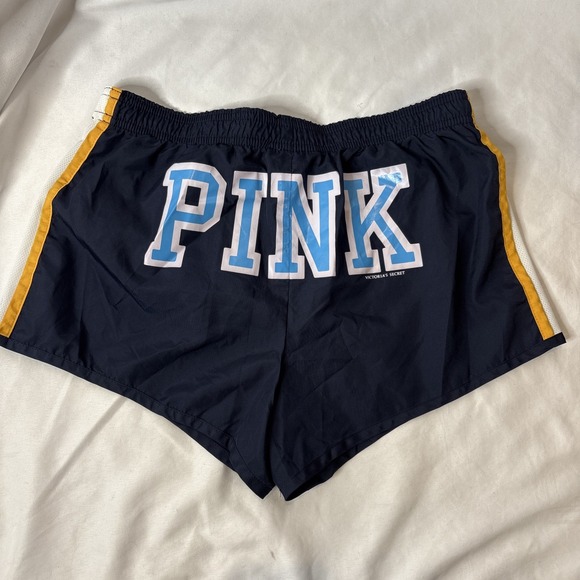 Victoria's Secret Pants - Victoria's Secret PINK Womens XS Athletic Running Jogging Gym Shorts Blue Yellow